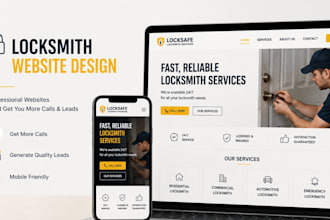 build locksmith website, handymag website, construction website, hvac, roofing