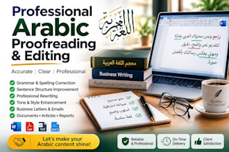 professionally proofread and edit your arabic content