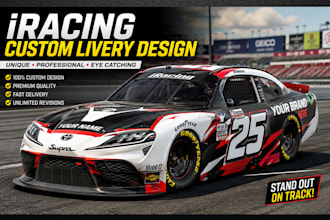 design a professional custom iracing livery for your race car