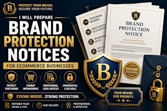prepare brand protection notices for ecommerce businesses