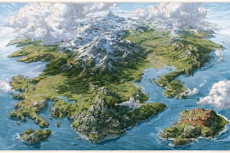 fantasy map illustration for map