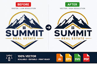 vectorize, convert image to vector, logo vector redraw