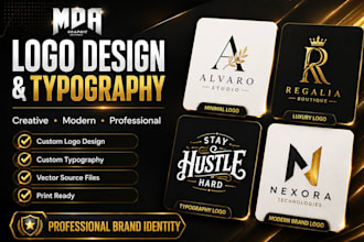 design a professional logo and custom typography