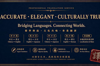 manually translate documents between chinese english and japanese language