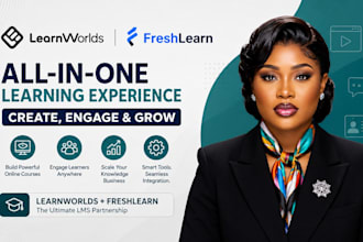 o interactive course design in freshlearn, learnworld lms platform