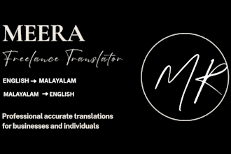 translate english to malayalam and vice versa accurately