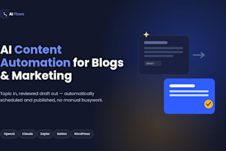 build an ai content automation workflow for blogs marketing