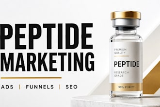 do peptide marketing, setup or fix peptide ads and peptide website promotion