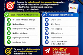 do ebay winning product research and product hunting