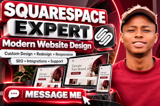 design or redesign squarespace website, build squarespace website development