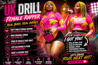 be your uk rapper for hip hop, drill and raps vocals