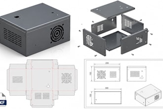 design sheet metal enclosures with dxf flat patterns for fabrication