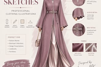 create professional fashion sketches