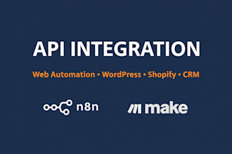 be your expert api developer for api integration and web automation