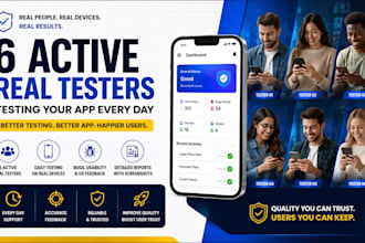 provide 20 testers for google play closed testing and app approval