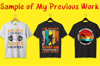 create custom vintage retro typography t shirt design