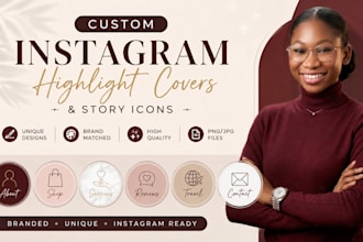design custom instagram highlight covers and story icons