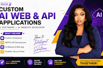 build custom ai web api application ai software, ai website software developer