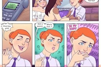 do manga and anime style, nsfw comic, graphic design, comic art or panel
