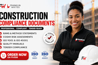 write UK construction rams coshh risk assessment iso 9001 method statement