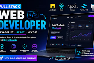 develop a modern and responsive react or nextjs website