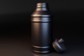 design custom 3d bottles, containers drink, treading alignment, flask design,jar