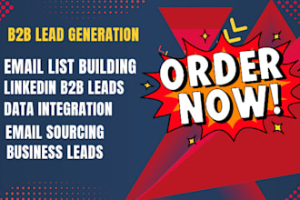 linkedin research, b2b lead generation and data entry