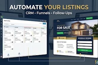 setup gohighlevel real estate funnel and CRM lead automation ghl listing funnel