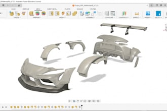 design a widebody kit, printable car part, bumper, fender and automotive cad