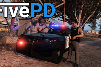 develop fivepd, lspdfr and nopixel inspired police rp server for fivem