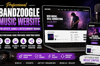 design bandzoogle music website for artists entertainment brands