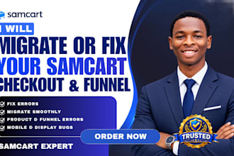 fix or migrate your samcart checkout and funnel