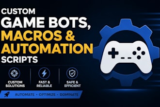 create custom game bots, macros, automation scripts, and advanced gaming tools