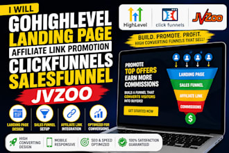 gohighlevel landing page affiliate link promotion clickfunnels salesfunnel jvzoo