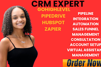 integrate and customize hubspot, pipedrive, gohighlevel CRM with zapier