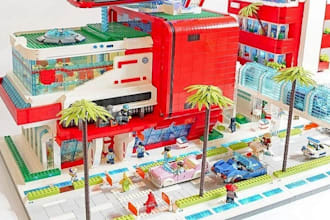 custom 3d lego model, lego moc, lego toy, technic car, house, bike in bricklink