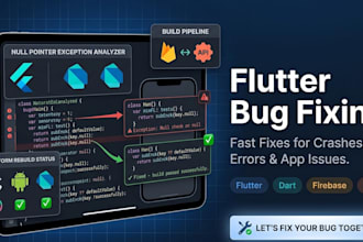 fix flutter dart app bugs, crashes, errors and ai generated code