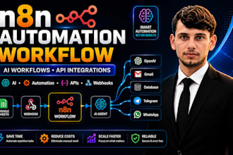 build n8n ai automation workflows and API integrations