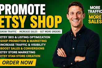 promote etsy shop, etsy store marketing, grow etsy shop etsy stan store creation