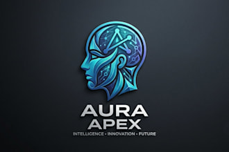 design a unique head logo for your brand