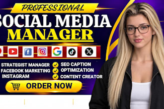 be your social media manager, content creator, social media marketing manager
