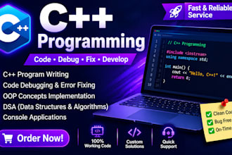 develop and debug cpp programs using oop and dsa