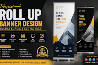 roll up banner, retractable, pull up banner design