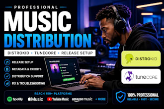 professionally set up and distribute your music on distrokid tunecore
