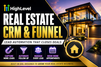 gohighlevel real estate crm sales funnel ghl real estate website lead automation