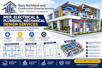 do mep plan, electrical drawing, plumbing, hvac drafts, building permit drawing