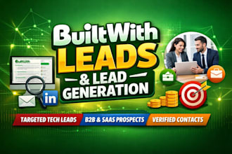 provide builtwith pro reports with unlimited targeted business leads