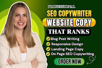 write SEO website ranking copy website copywriting and landing page copy