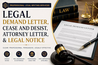 write legal demand letter, cease and desist, attorney letter, and legal notice