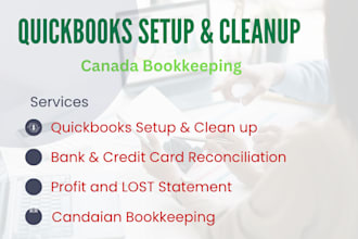 do canada bookkeeping, quickbooks setup, quickbooks clean up